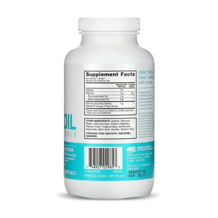 FISH OIL Softgels 200 OPTIMUM NUTRITION – Image 2
