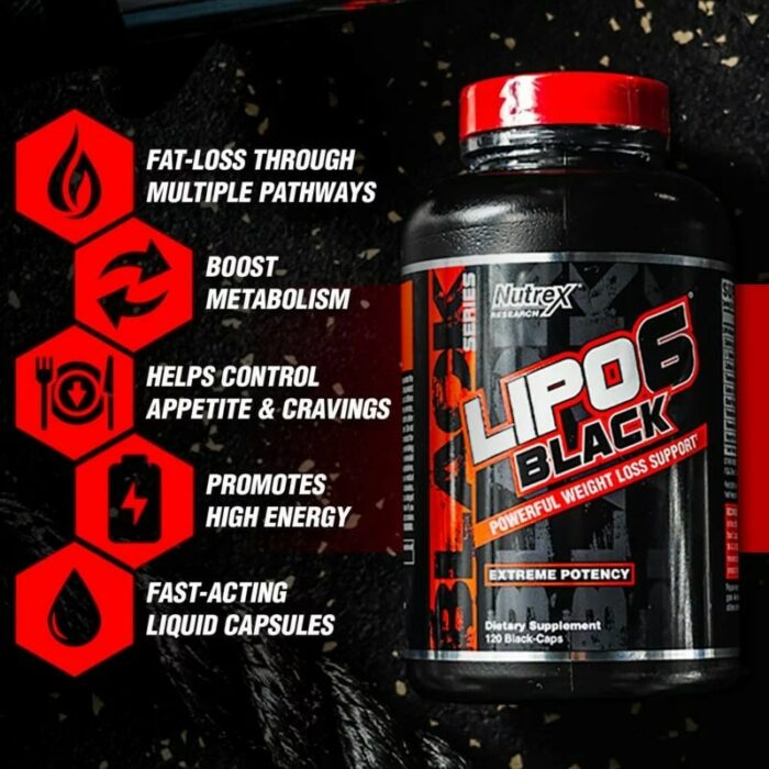 LIPO-6 BLACK 120 liquid caps – Image 2