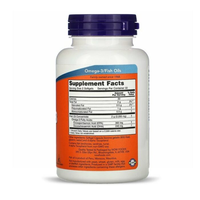 OMEGA 3 NOW FOODS Fish Oil EPA DHA – Image 2