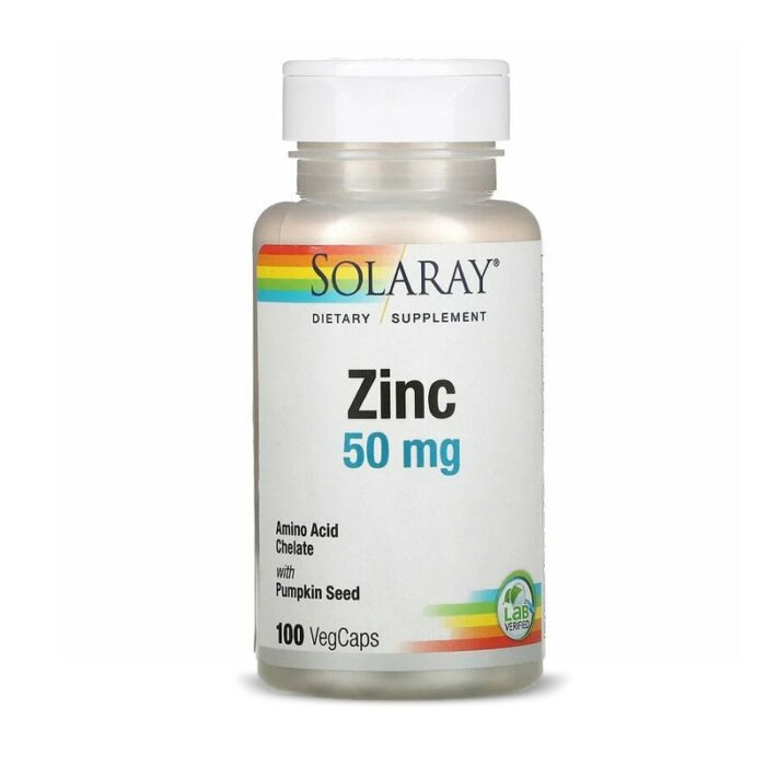 ZINC 50MG 100VegCaps SOLARAY