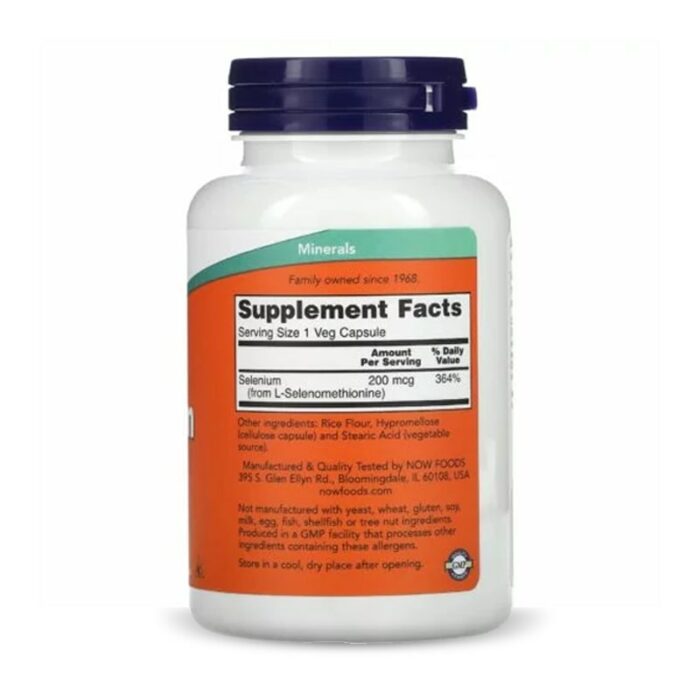 NOW Foods Selenium 200 mcg , 90 VCaps – Image 2