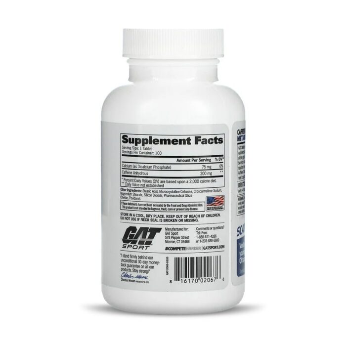 CAFFEINE 200mg 100 comprimés GAT Sport – Image 3