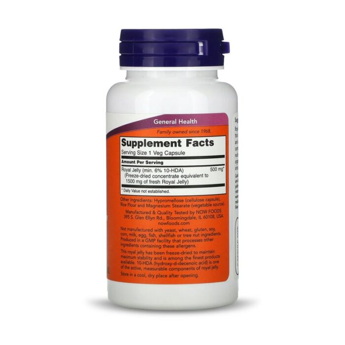 Now Foods, Royal Jelly 1500 mg, 60 CAPS – Image 2