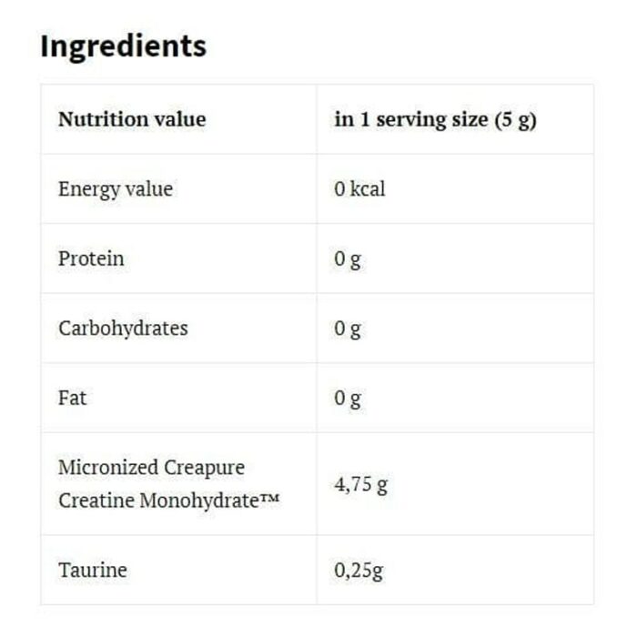 CREATINE CREAPURE (CreapureⓇ) 500 g 7NUTRITION – Image 2