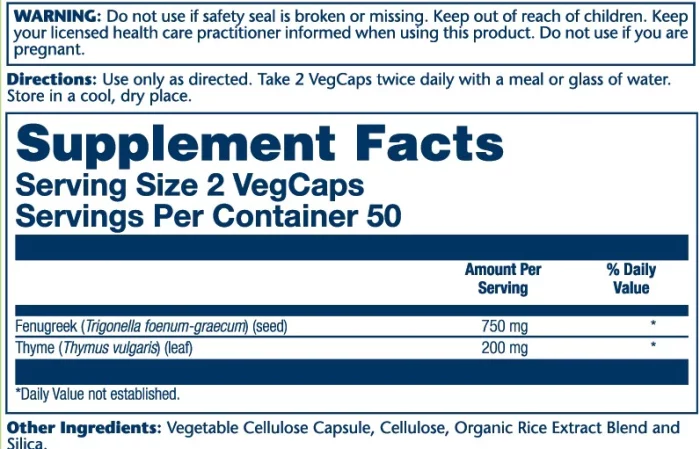 Fenugreek Seed & Thyme Leaf 950mg – Image 2