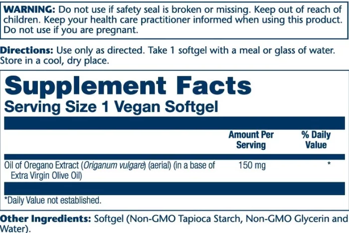 Oil Of Oregano 150mg – Image 2
