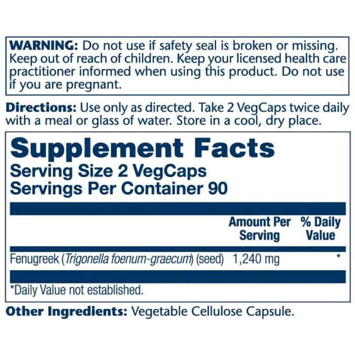 Fenugreek Seed 1240mg – Image 3