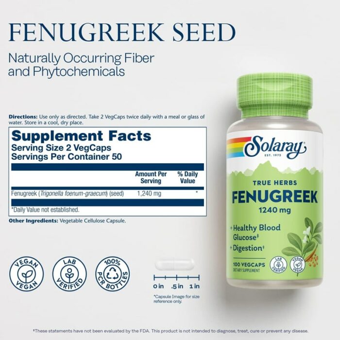 Fenugreek Seed 1240mg – Image 2