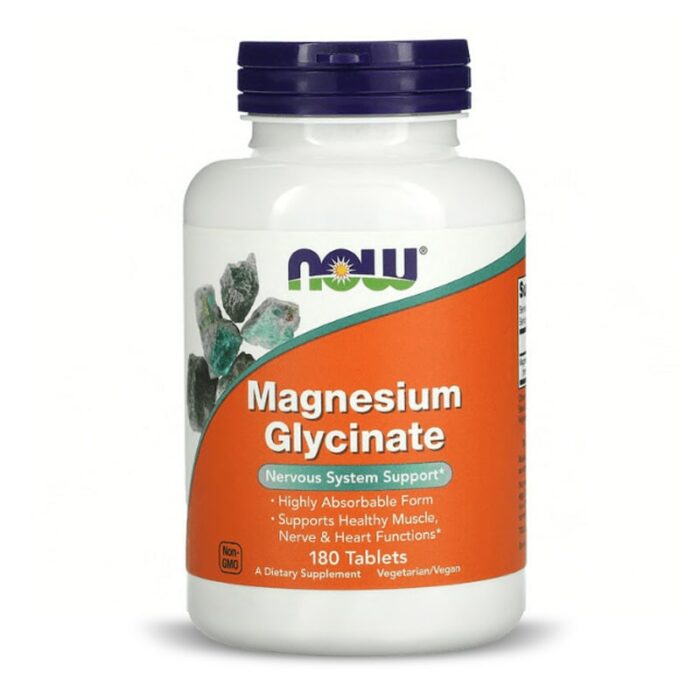 Magnesium Glycinate 180 Tablets Now Foods