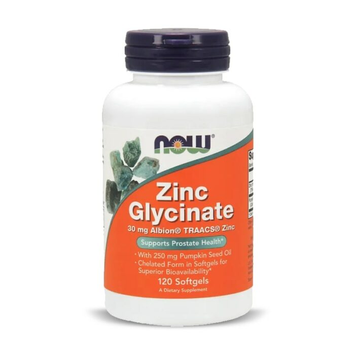 NOW Foods Zinc Glycinate, 120 SOFTGELS