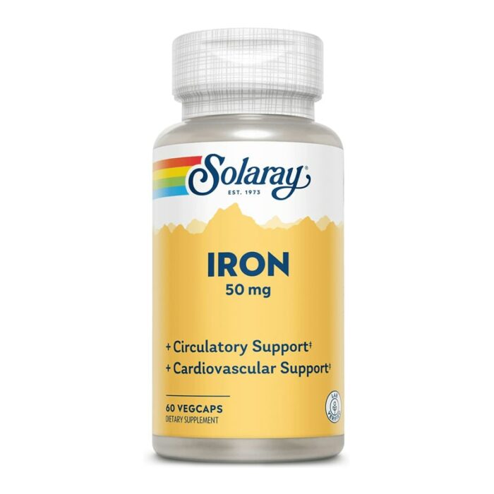 Solaray FER 50 mg | Circulation saine, fonction cardiovasculaire
