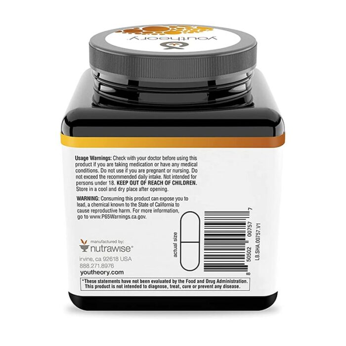 Youtheory  Shilajit  60 VegCaps – Image 2