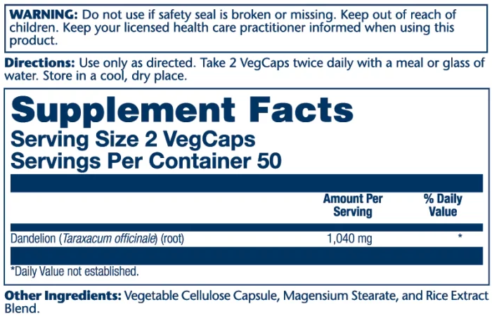 Dandelion Root 1040mg – Image 2