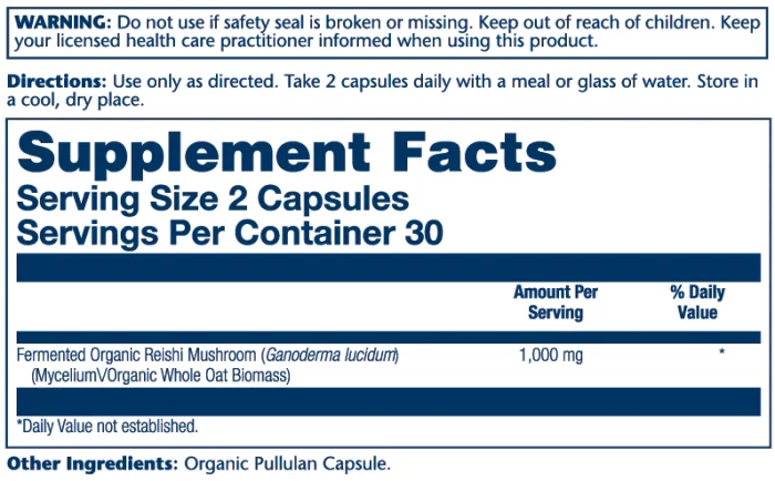 Fermented Reishi Mushroom 1000mg – Image 2