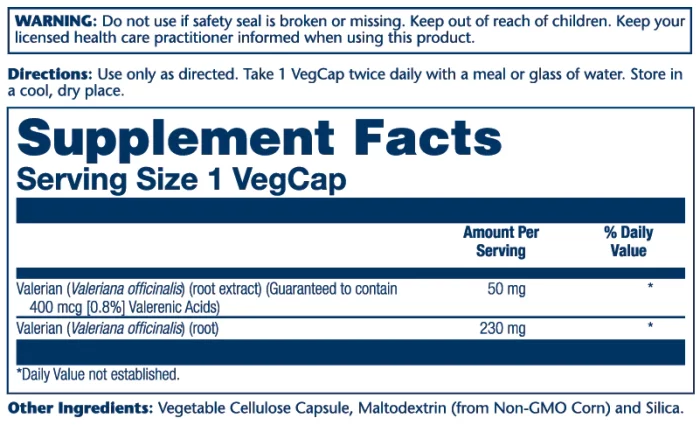 Valerian Root Extract 50mg – Image 2