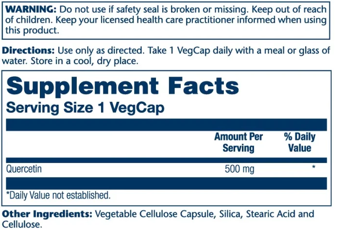 Solaray, Quercetin Non Citrus 500 mg, 90 VegCaps – Image 2
