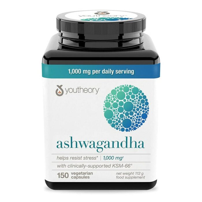 youtheory Ashwagandha 1,000 mg 150 Capsules