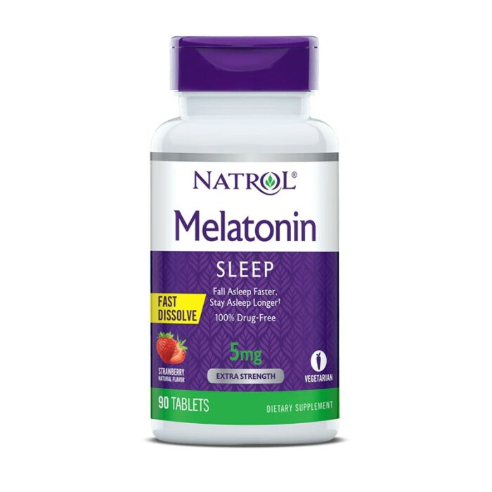 Melatonin Fast Dissolve Strawberry Tablets - 5mg