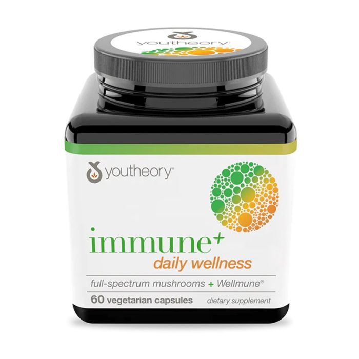 Youtheory Immune+ Daily Wellness 60 Capsules