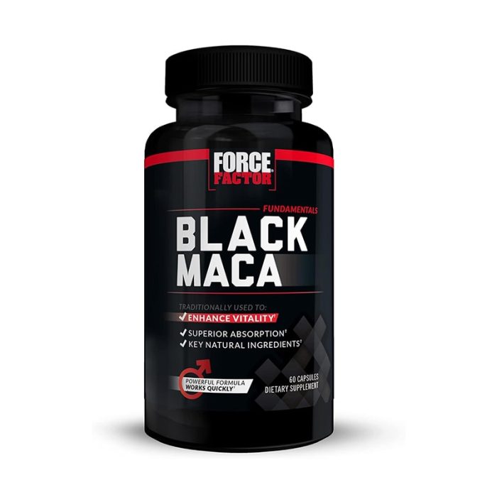 Force Factor Black Maca, 60 Capsules