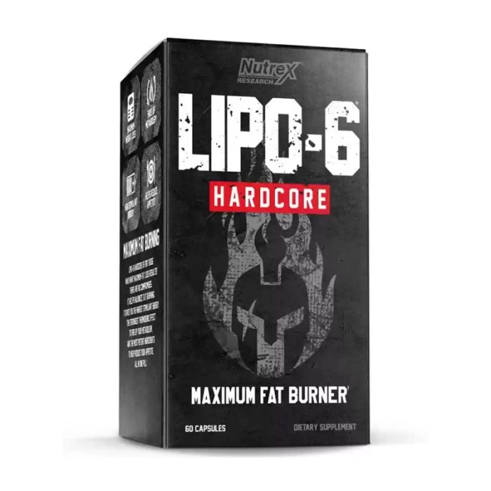 Nutrex Lipo-6 Hardcore, 60 Capsules