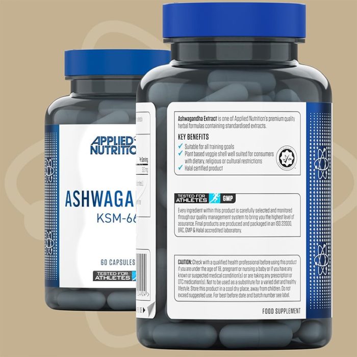 Applied Nutrition Ashwagandha KSM-66 - 60 caps – Image 2