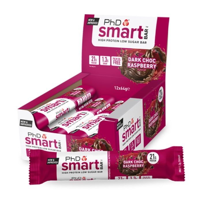Phd Smart Bar Protein  Dark Choco Raspberry 64gr  (12 PACK)