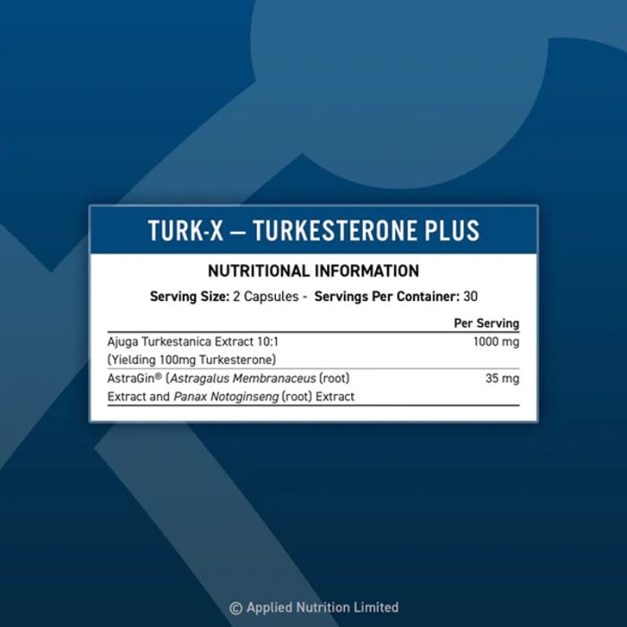 Turk-X, 60 Capsules Applied Nutrition – Image 3