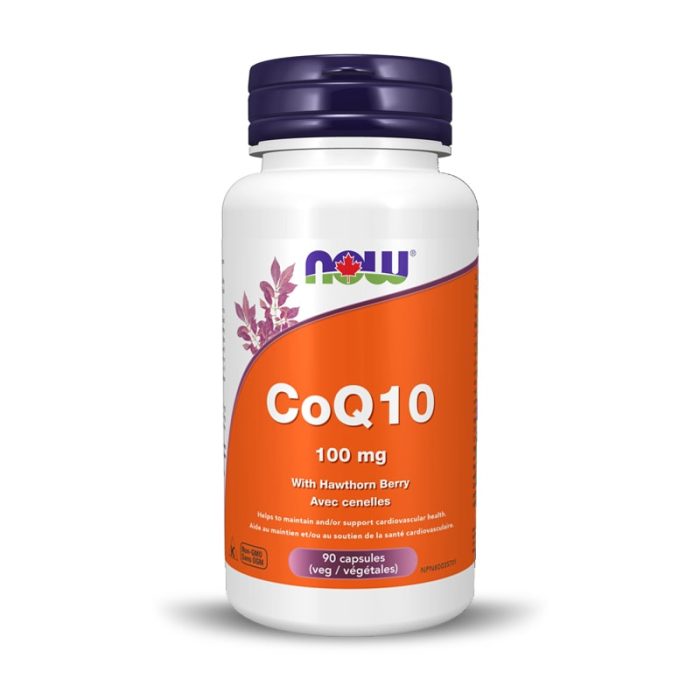Now Foods, CoQ10 100mg W/ Hawthorne Berries, 90 Vegetarian Capsules