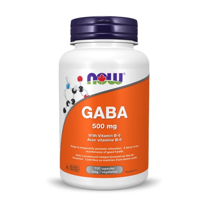 Now Foods, Gaba 500 mg + B-6, 100 Capsules