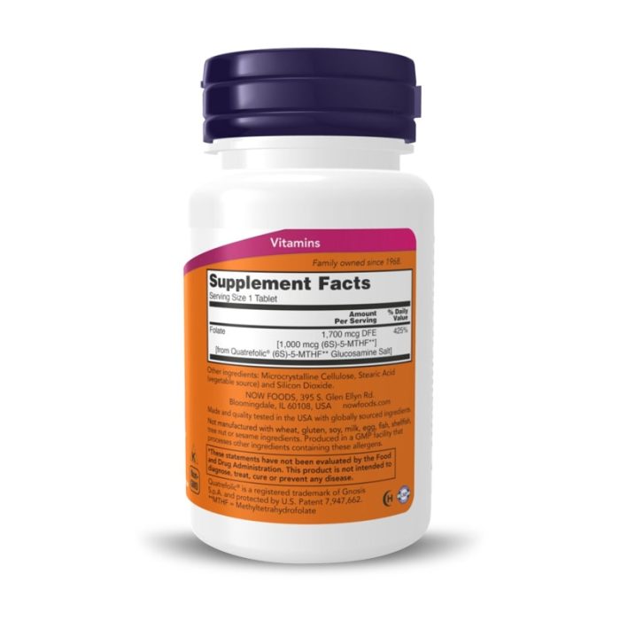 Now Foods, Methyl Folate, 1,000 mcg, 90 Tablets – Image 2