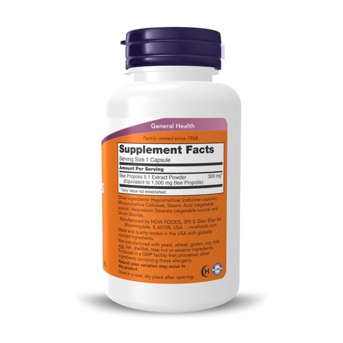 Now Foods, PROPOLIS 1500mg, 100 Capsules – Image 2