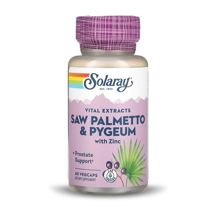 Vital Extracts, Saw Palmetto & Pygeum with Zinc, 60 VegCaps
