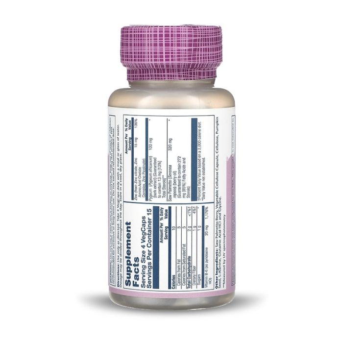 Vital Extracts, Saw Palmetto & Pygeum with Zinc, 60 VegCaps – Image 2
