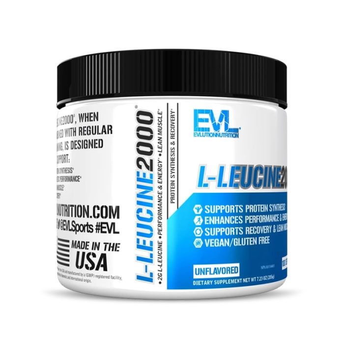 Evlution Nutrition L-Leucine, Unflavored, 2000 mg – Image 3