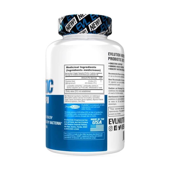 Evlution Nutrition Probiotic 60 Time Release Capsules – Image 4