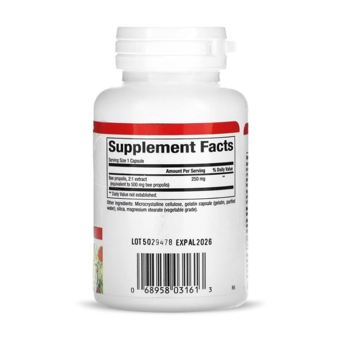 Natural Factors, Bee Propolis, 500 mg, 90 Capsules – Image 2