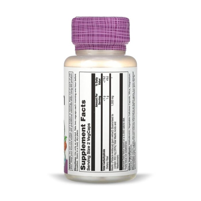 Solaray, Mastic Gum Extract 500 mg, 45 VegCaps – Image 2