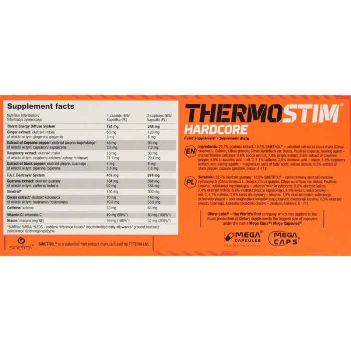 ThermoStim® Hardcore Mega Caps® 60 caps. – Image 3